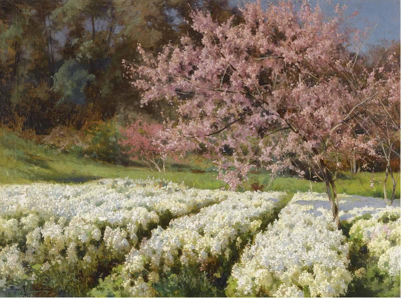 Antonio Mancini Spring blossom Norge oil painting art